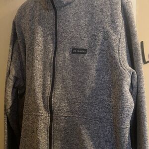 Columbia Men's Heathered Gray Zip-Up Sweater